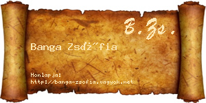 Banga Zsófia névjegykártya